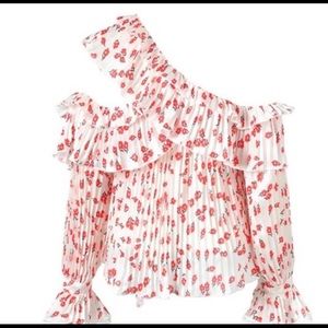 Self-Portrait One Shoulder Printed Top 6